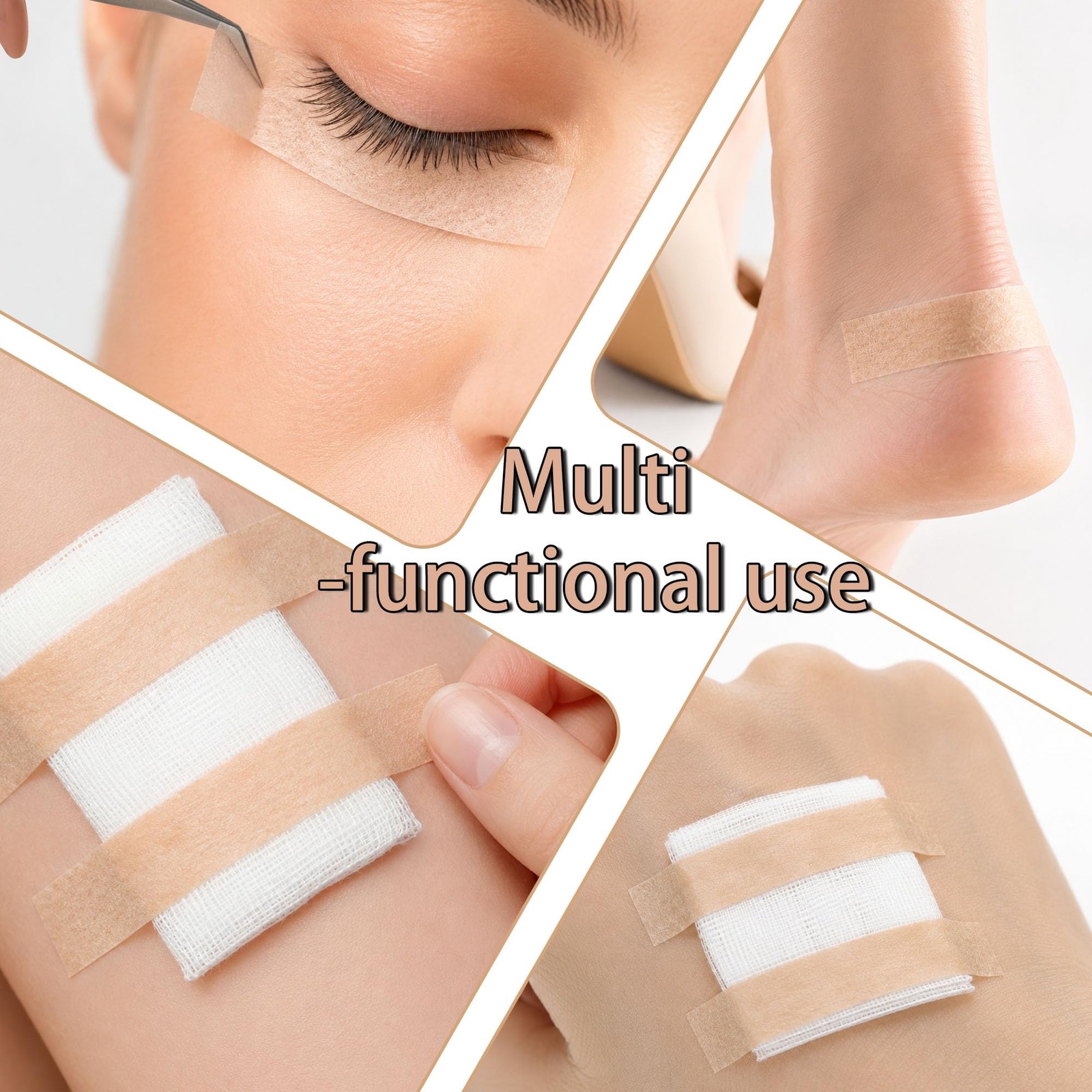 AHHALFFY 5 Rolls 1.25cm Nose Tape for Shaping Beige:0.5 Inch X 10 Yards