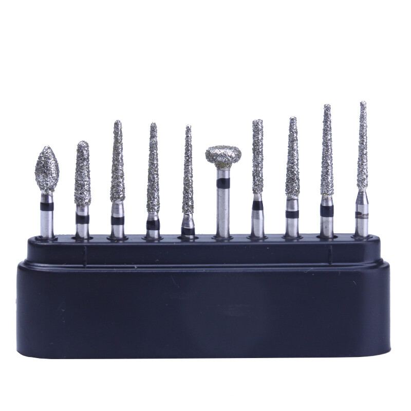 14 Type AZDENT Dental Diamond Burs Drills Kit FG101-114 for High Speed Handpiece