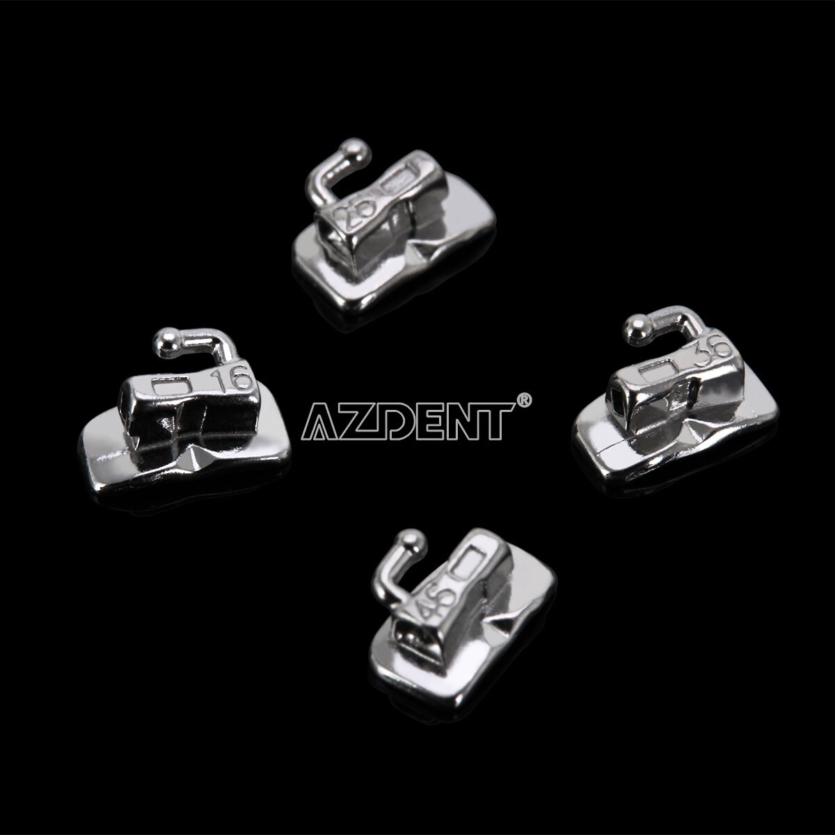AZDENT Dental Orthodontic Buccal Tube 1st Molar Sgl MBT.022 Monoblock Bondable