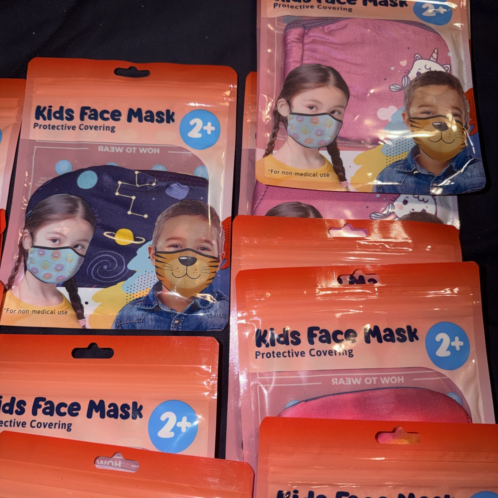 30 Cartoon 3D Kids Girls BFE 95% Protective 4 Layer Face Mask Disposable animal