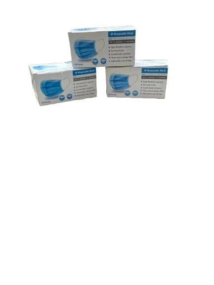 40 Box (2000pcs) Blue 3-Ply Disposable Face Masks This Item Is Expired Oct 2023