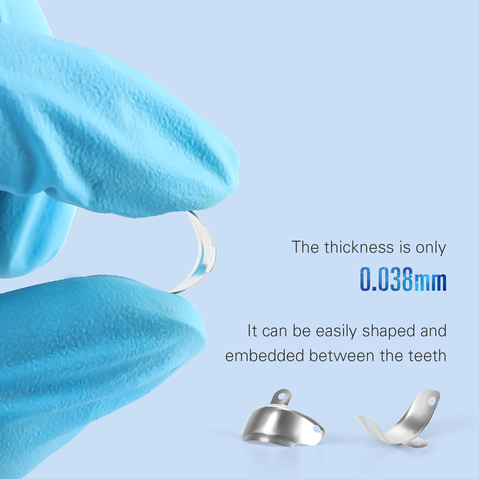 JMU Dental Matrix Bands Ring Sectional Matrice Clamp 3.5-6.5mm 50pcs/box