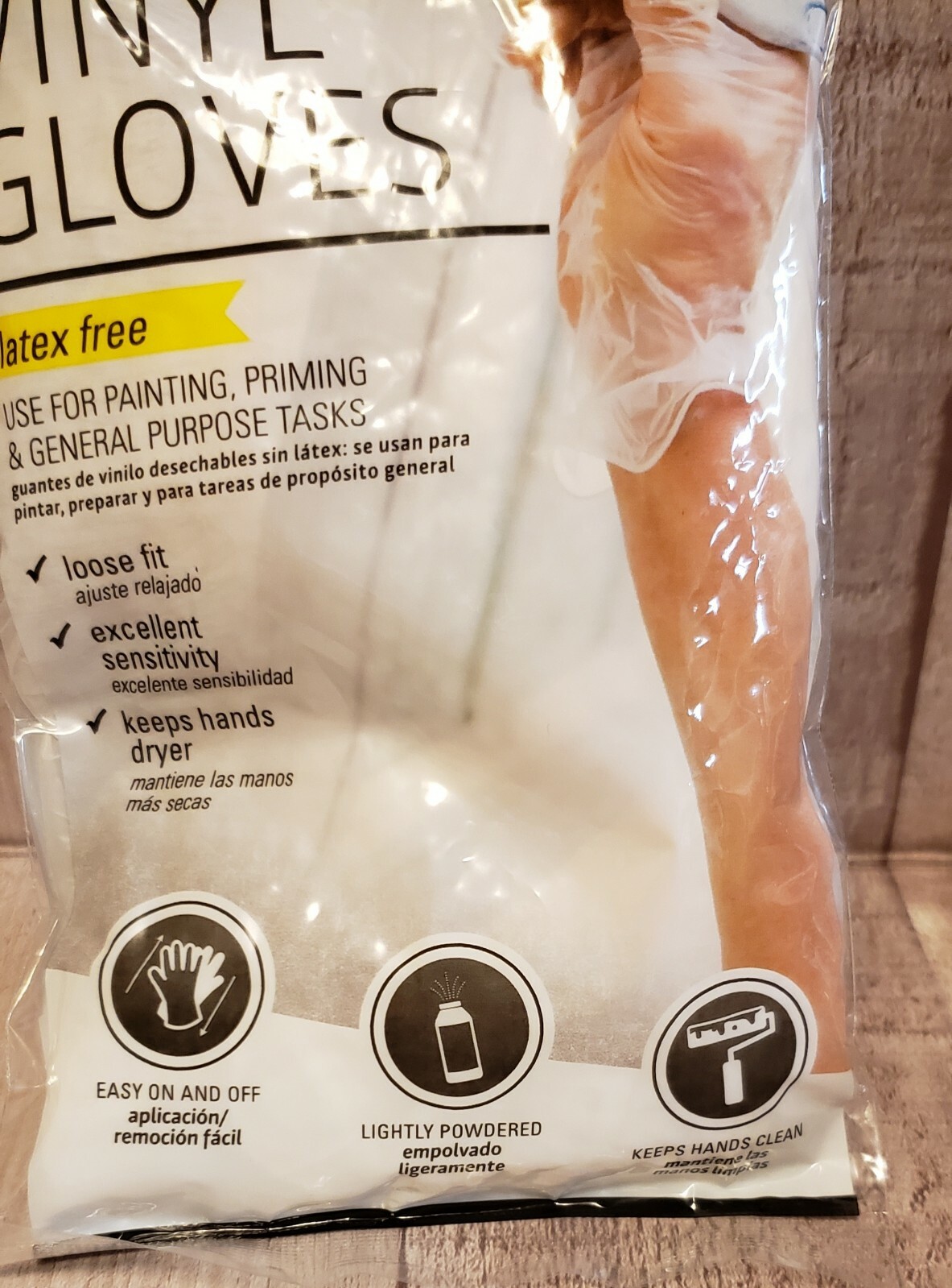 Lot 6(72)* FIRM GRIP Pro Paint Disposable Vinyl Gloves*Laxtex Free*Free Shipping
