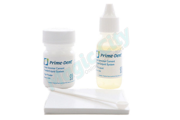 NEW Prime-Dent Dental Glass Ionomer Luting Cement Kit Crowns 18g Kit