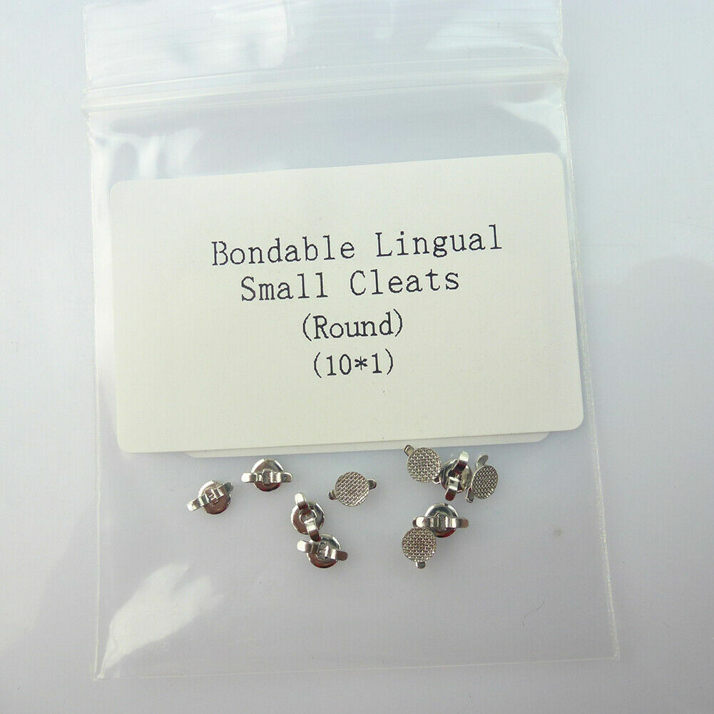 10Pc Dental Orthodontic Lingual Buttons Round MIM Mesh Base Bondable EASYINSMILE
