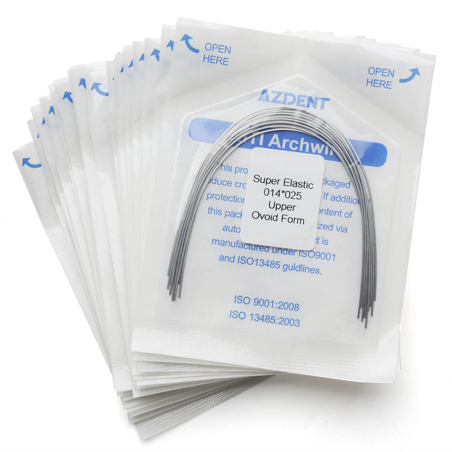 10*AZDENT Dental Orthodontic Super Elastic Niti Rectangular Arch Wire Ovoid Form