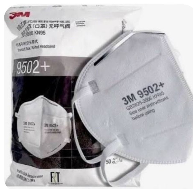 3M KN95 Respirator Face Mask – White (9501) (50 Pack)