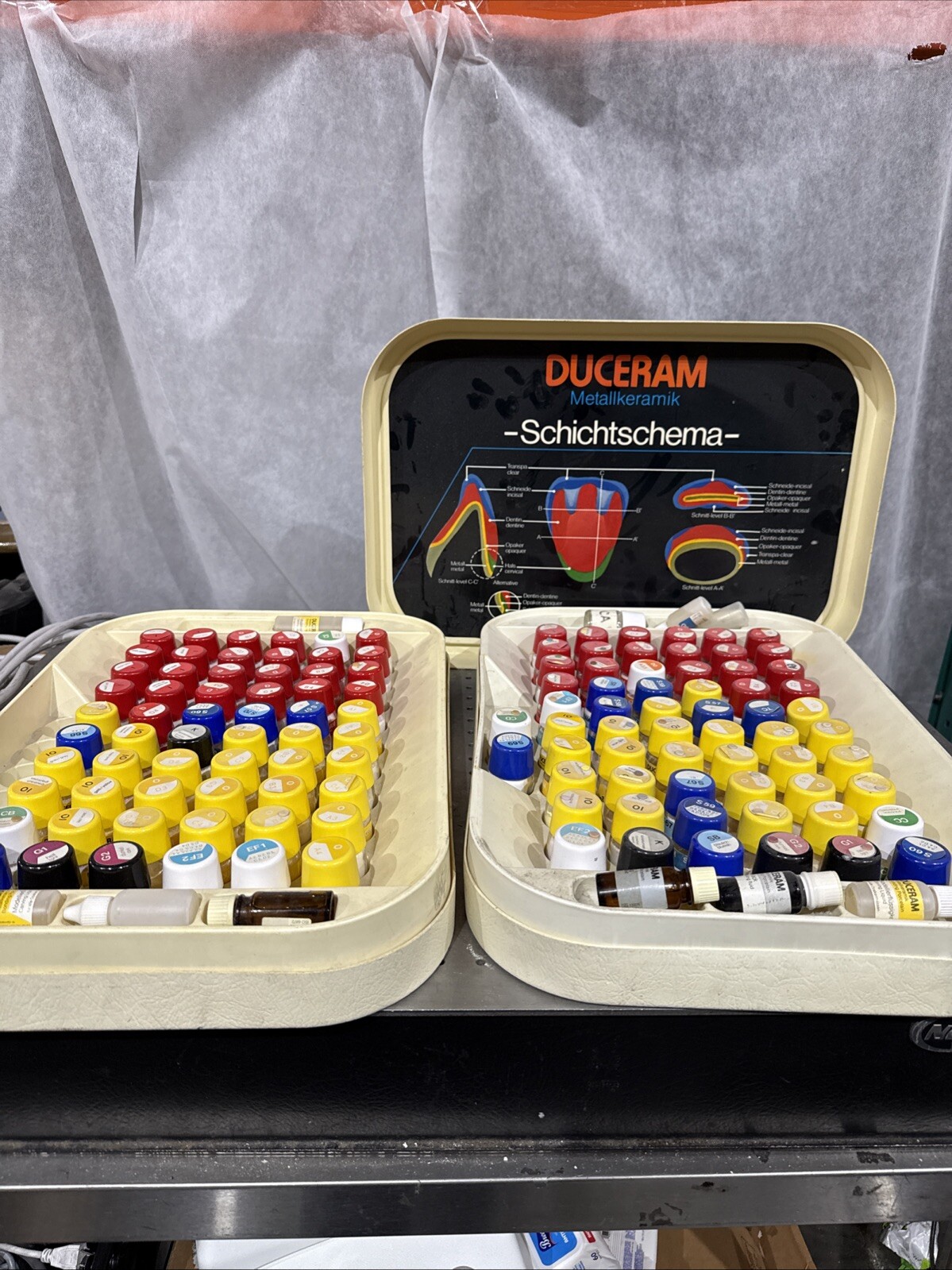 Duceram Metalkeramik Dental Labratory Porcelain Powder Large Set 133 Pcs