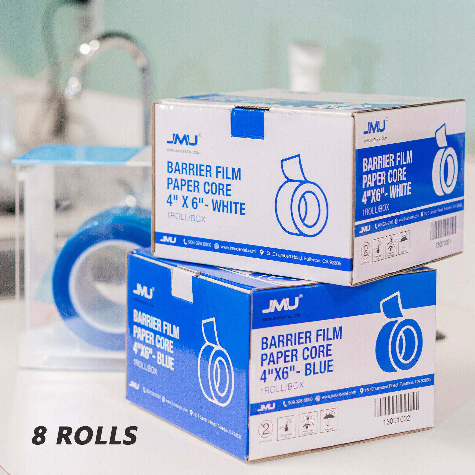 JMU Dental Barrier Film Tattoo 4″ x 6″ Barrier Tape Dental Barrier Film 8 Rolls