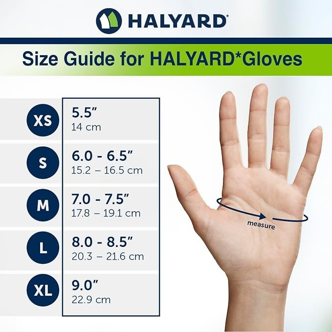 10 Boxes – HALYARD PURPLE Nitrile Powder Free Exam Gloves – Sizes: S, M, L, XL