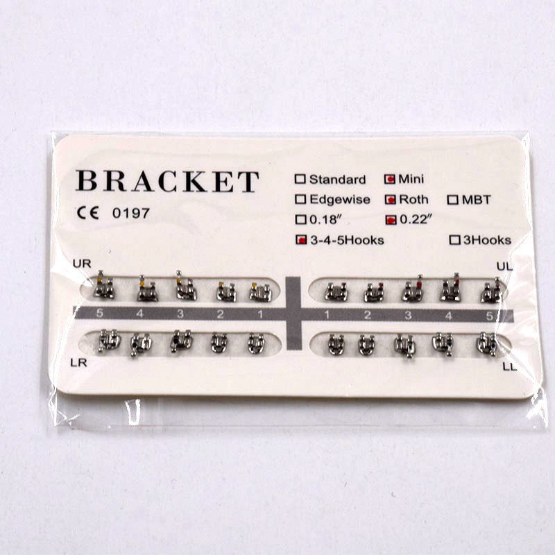 Dental Orthodontic Braces Kit 0.022 Roth Brackets/Ligature Ties/NiTi Arch Wire