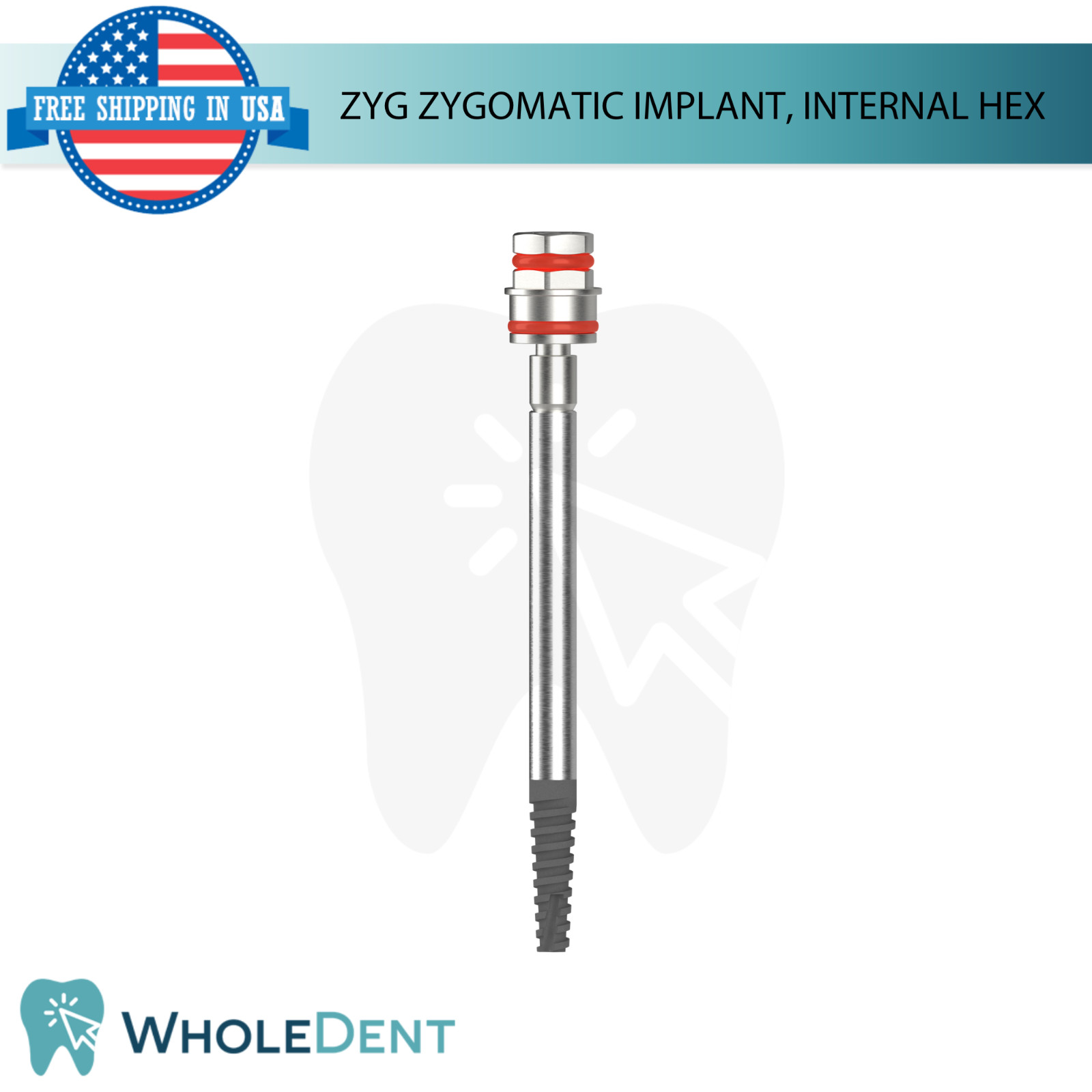 Dental ZYG Zygomatic Fixture Ø4.2mm Int Hex 2.42mm System RBM Titanium