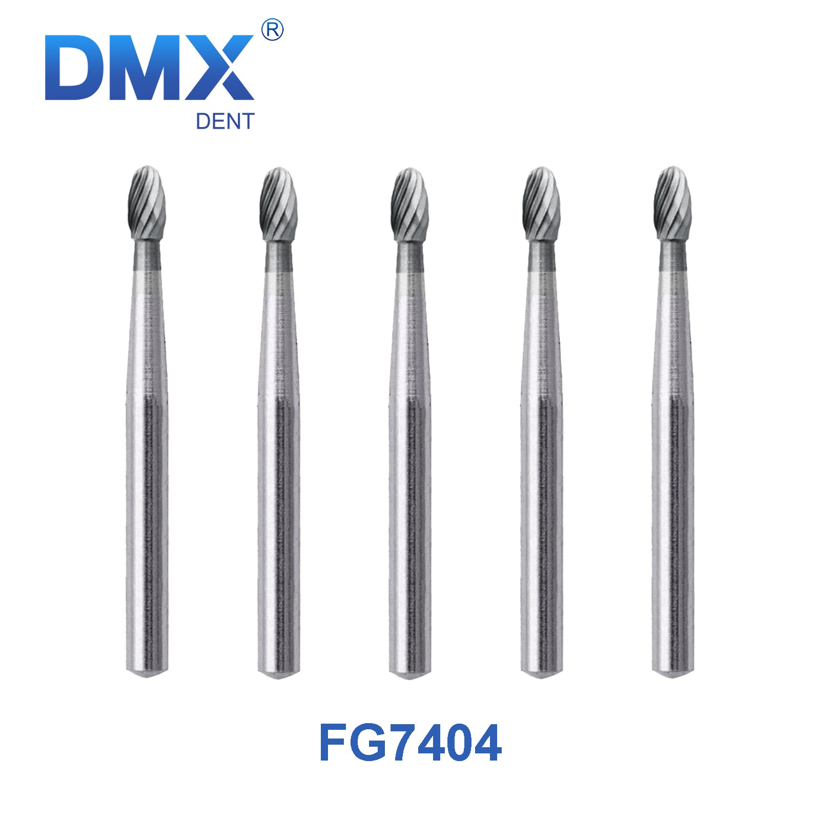 Dental Tungsten Carbide Burs Trimming & Finishing Egg Football FG 7404 7406 7408