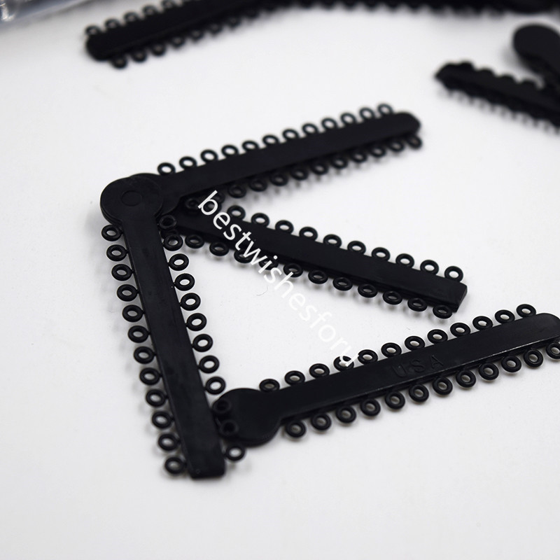 10 Bag Dental Orthodontic Ligature Ties Elastic Rubber Bands 1008 Pcs/Pack Black