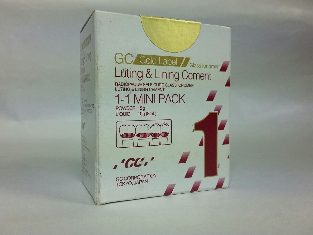 GC 1 Gold Lable Self Cure Glass Ionomer Luting Lining Cement Mini Pack Free Ship