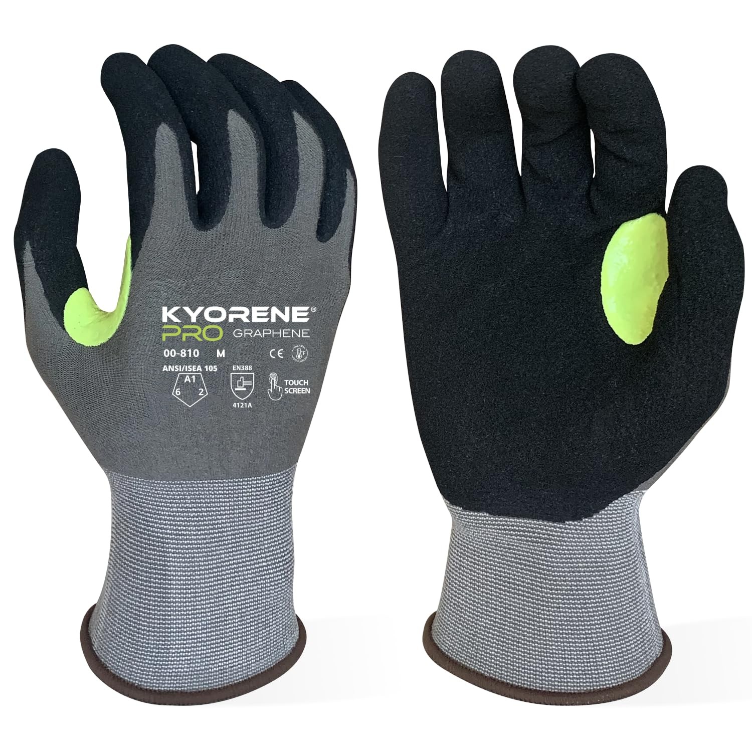 Armor Guys 00-810 Kyorene Pro Graphene Black Nitrile Work Gloves Ansi Cut Level