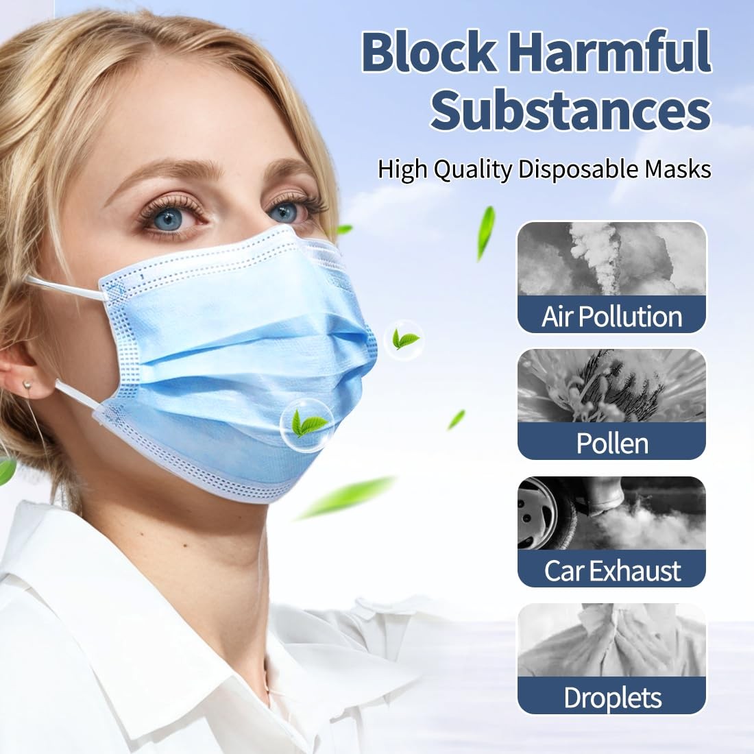 250PCS ASTM Level 3 Highly Protective 3 Layer Face Mask with Ear Loops – Indi…