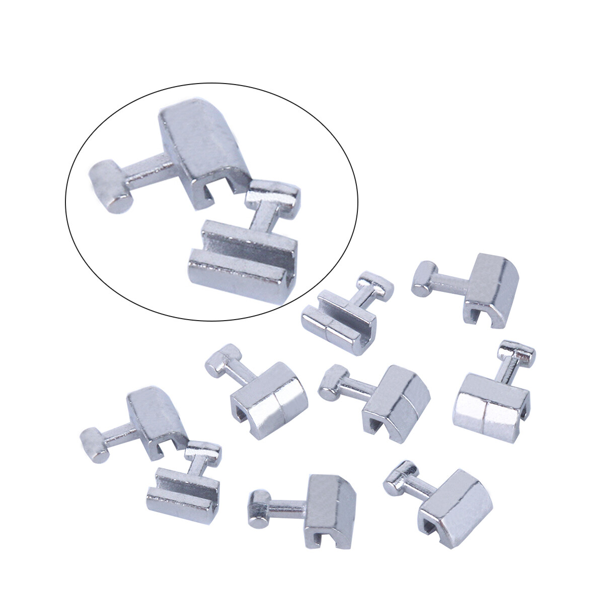 10 Model Dental Orthodontic Crimpable Hook Stops Type Metal 10pcs/pack AZDENT