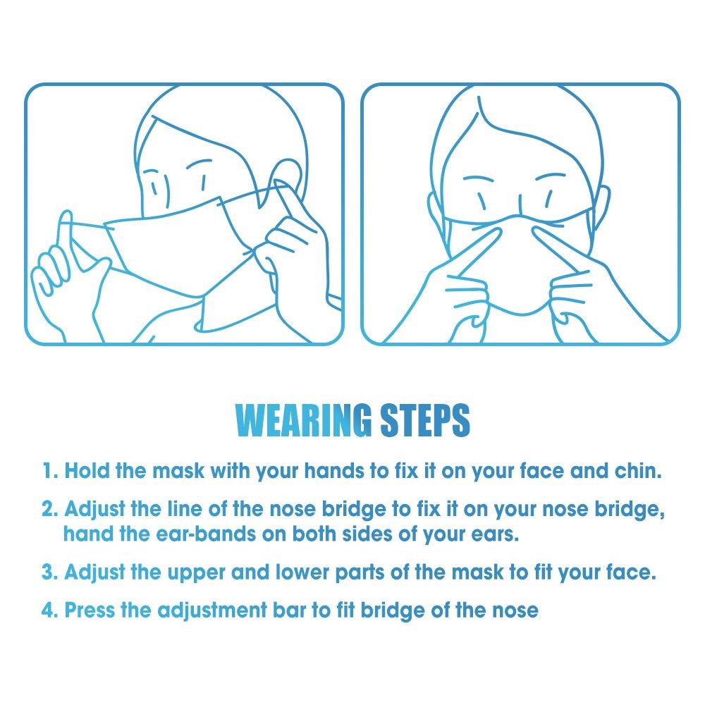 100 Packs – 3-Ply Disposable Procedural Face Mask Protective Mouth Cover Pink