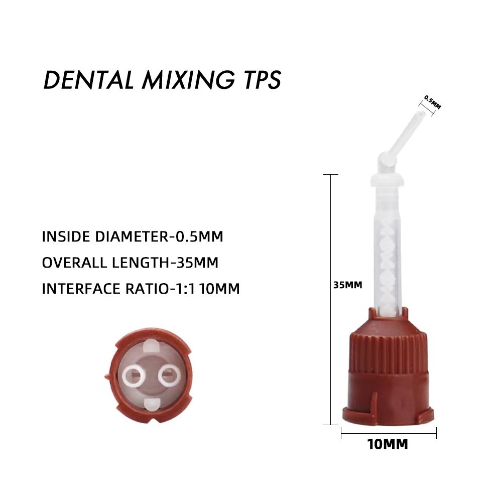 100Pcs Dental Mixing Tips Impression HP Tips 1:1 for Light Body USA