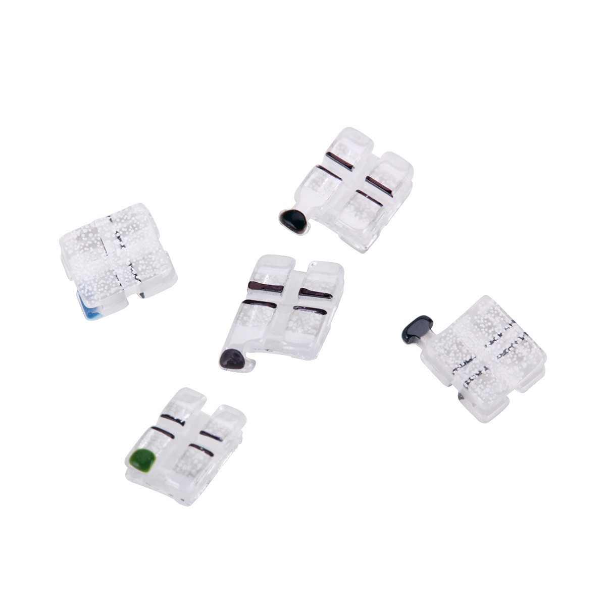 AZDENT Dental Orthodontic Ceramic Brackets Brace Roth/MBT .022 hooks 345