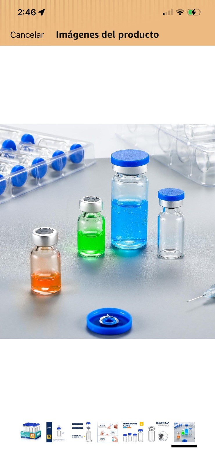 5ml Sterile Vials with Self Healing Injection Port and Sealing Cap, 5ML-12P