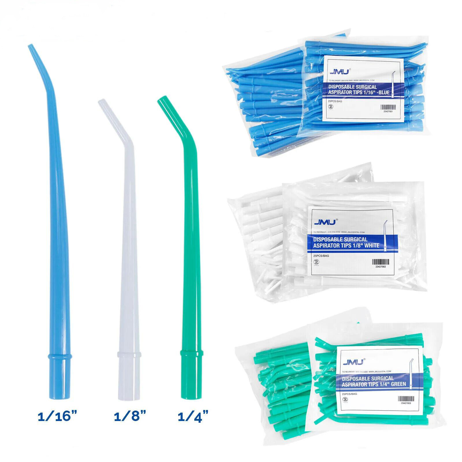 100PCS JMU Disposable Dental Surgical Aspirator Tip Suction Saliva Ejector Tube