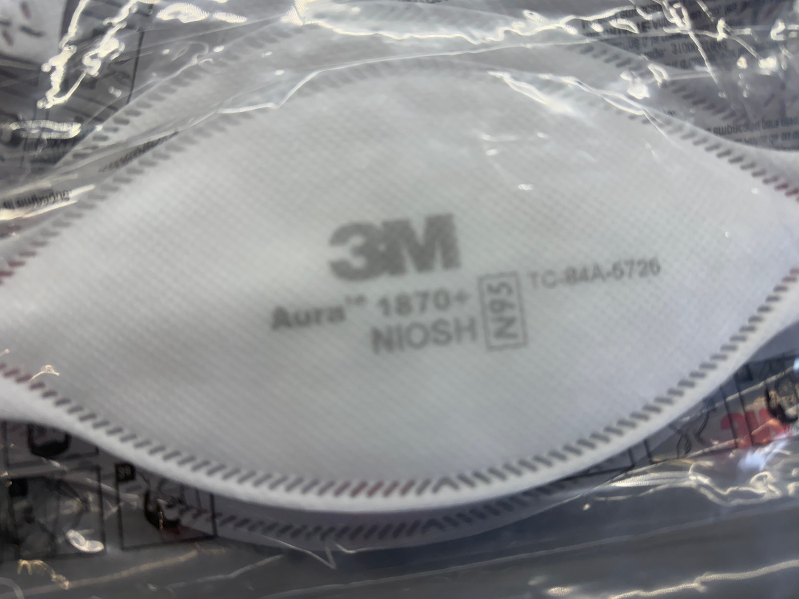 NEW LOT 80 3M AURA N95 1870+ RESPIRATOR AND SURGICAL FACE MASKS, EXP. 2027