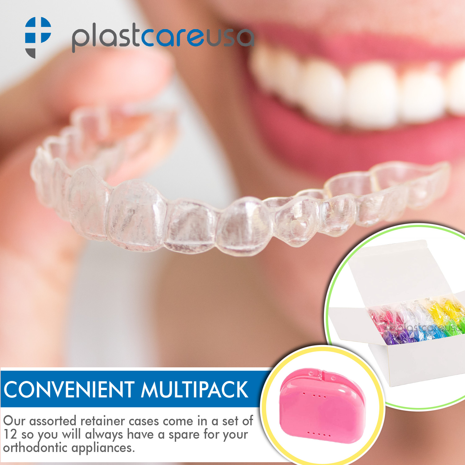 120 Sealed Assorted Dental Retainer Boxes Denture Case Containers Box (10 Box)