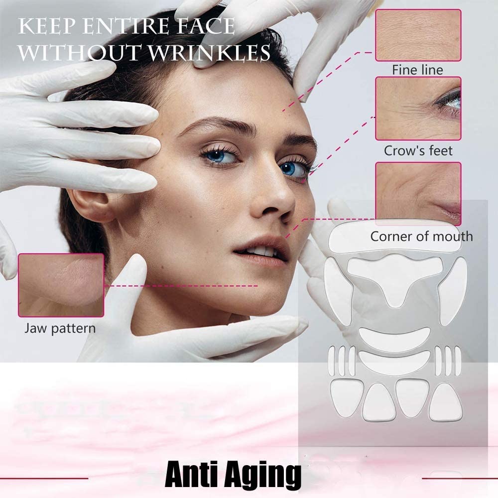 Facial Wrinkle Smoothing Patches, Anti 1 Count (Pack of 256), Transparent