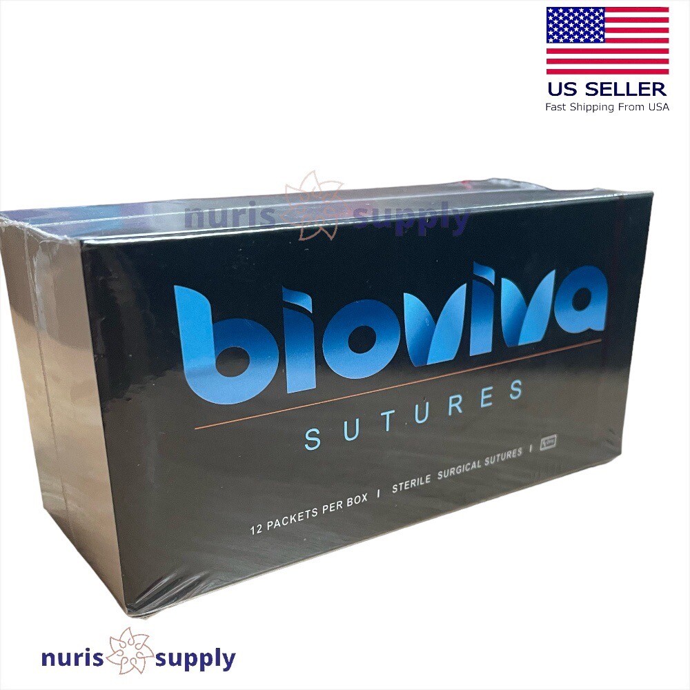 Bioviva 3/0 18″ Chromic Gut C-6 Dental Surgical Sutures Reverse Cutting 12pcs/Bx