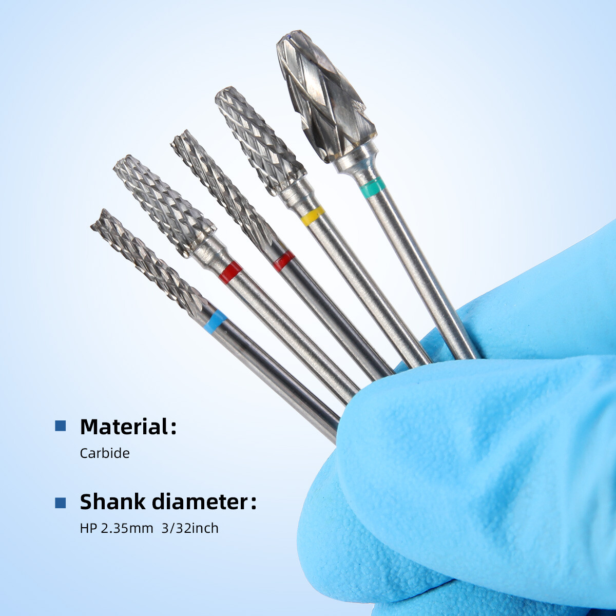 Dental Lab Polishing Bur Drills Tungsten Steel Carbide Burs Burrs 2.35MM