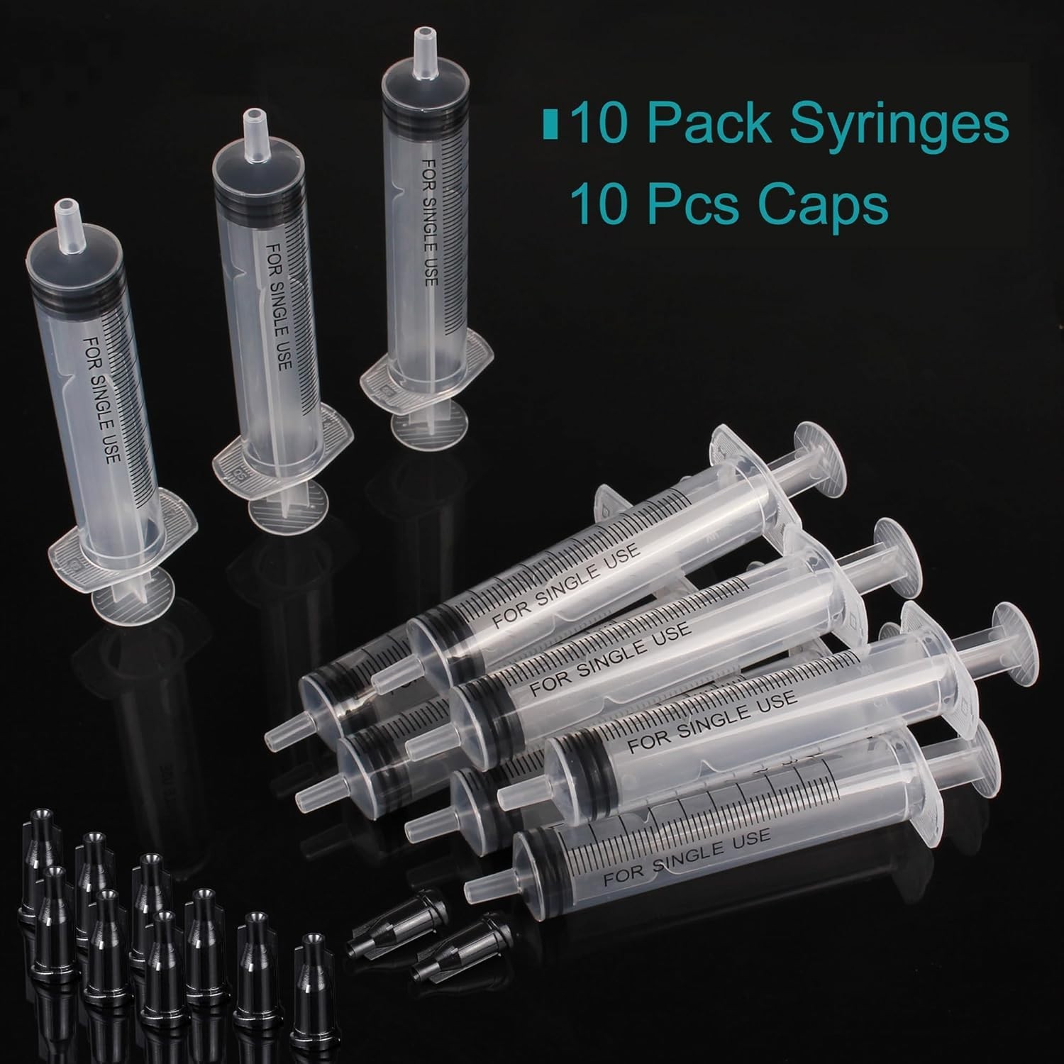 10 Pack 10ml Sterile Luer Slip Tip Syringes for Precise Measurements and Feeding