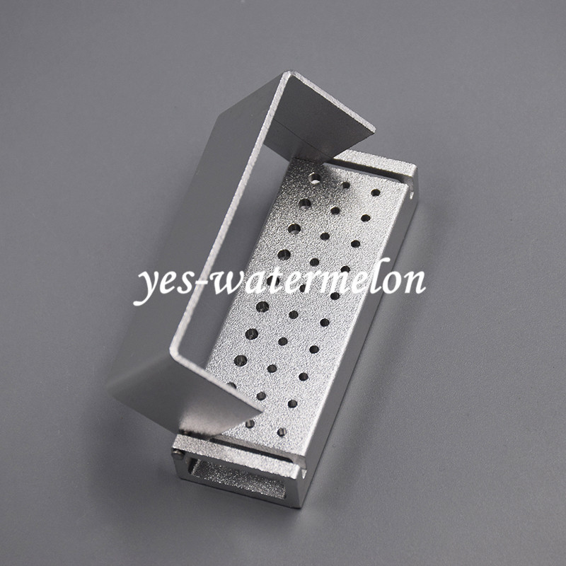 30 Aluminum Dental Bur Burs Holder Block Disinfection Box Autoclave 20+10 Holes