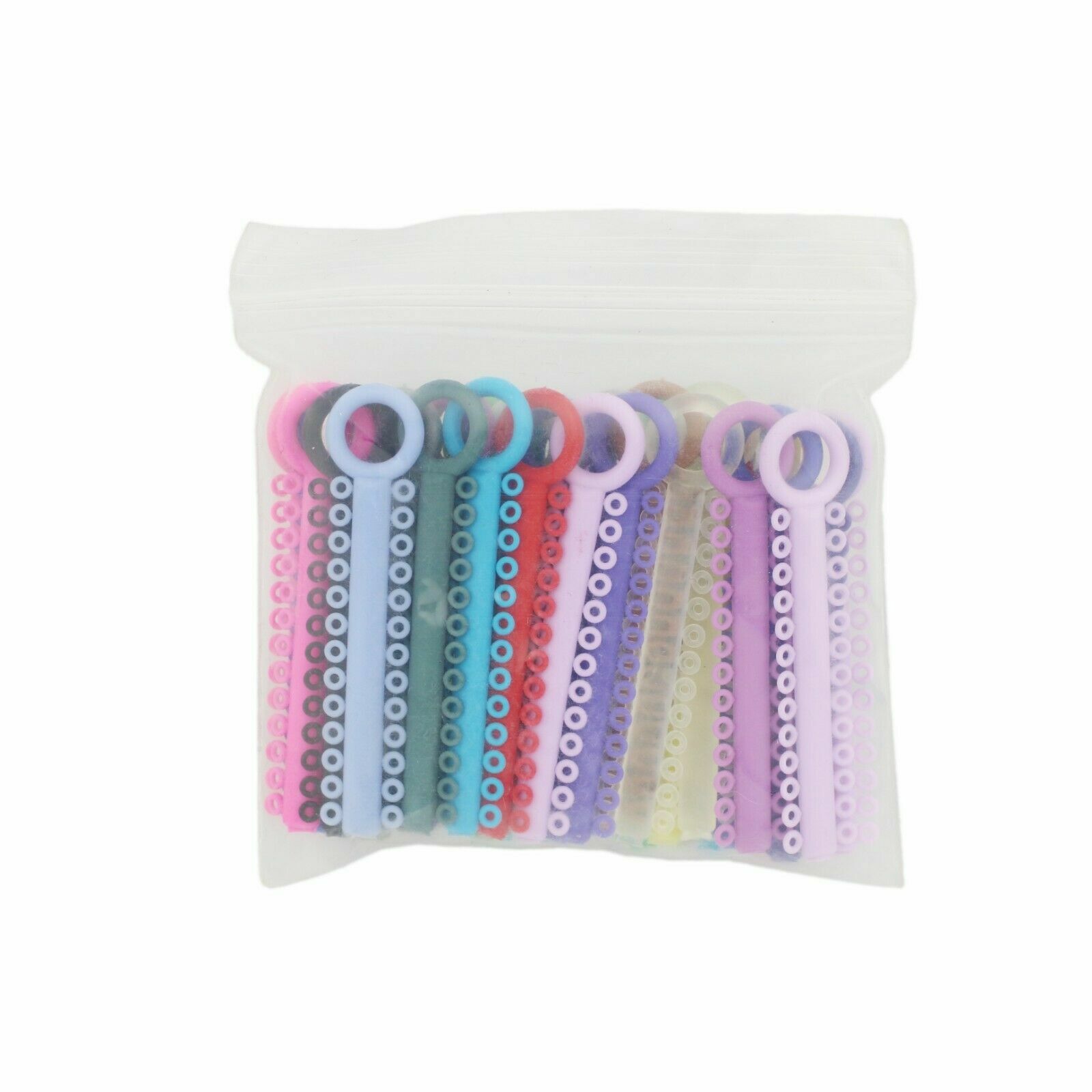 1040Pcs/Bag Dental Orthodontic Super Elastic Ligature Ties Rubber Bands 37 Color