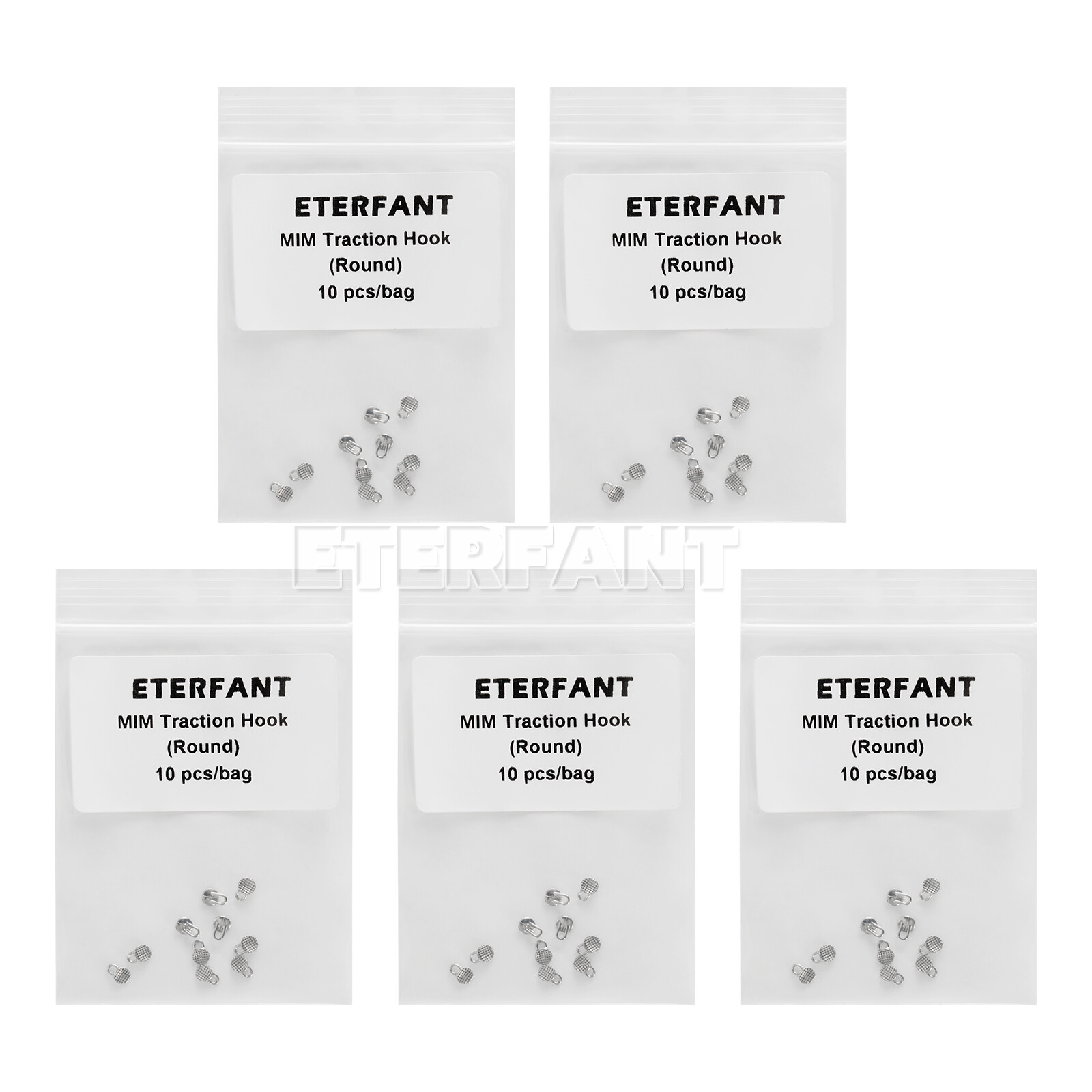 ETERFANT Dental Ortho Lingual Button Bondable Rectangular/Round Traction Hook