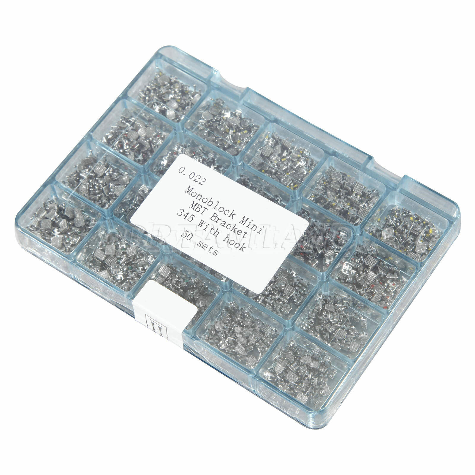 1000pcs Dental Orthodontics Monoblock Brackets Brace MINI MBT.022 345 Hooks M