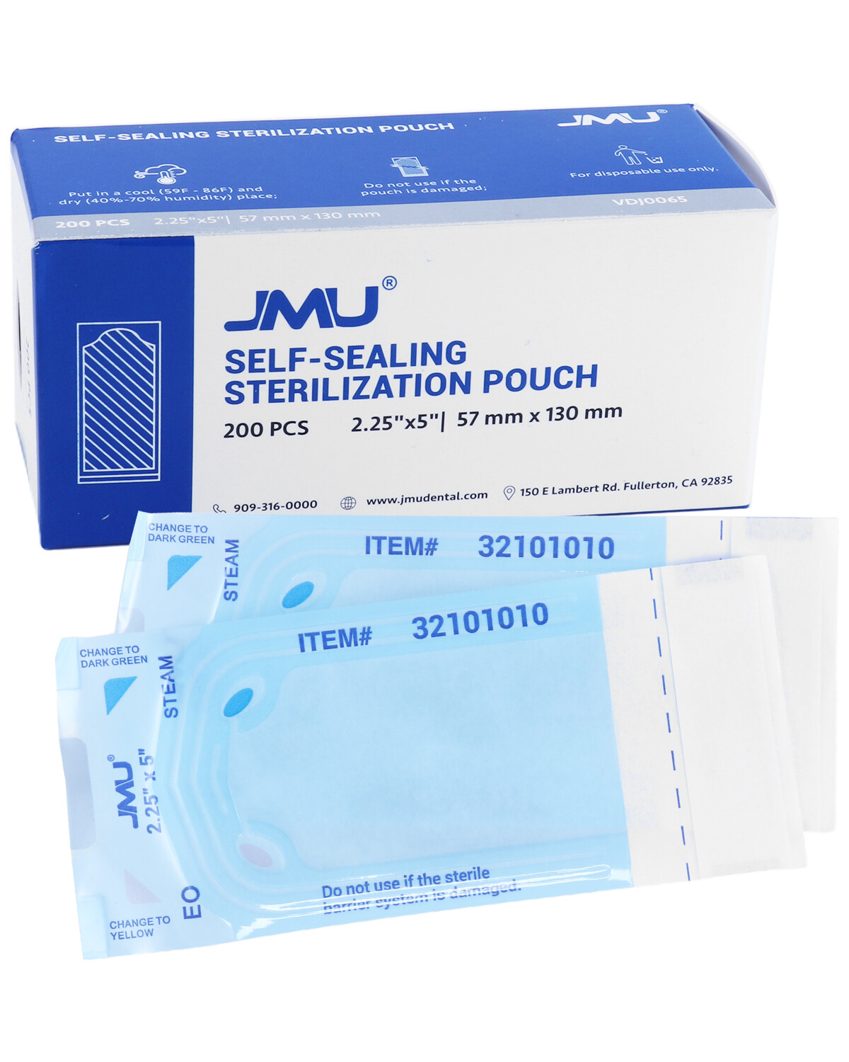 JMU Self-Sealing Sterilization Pouches Bags 2-1/4″x5″ Dental Tattoo Nail 200pcs