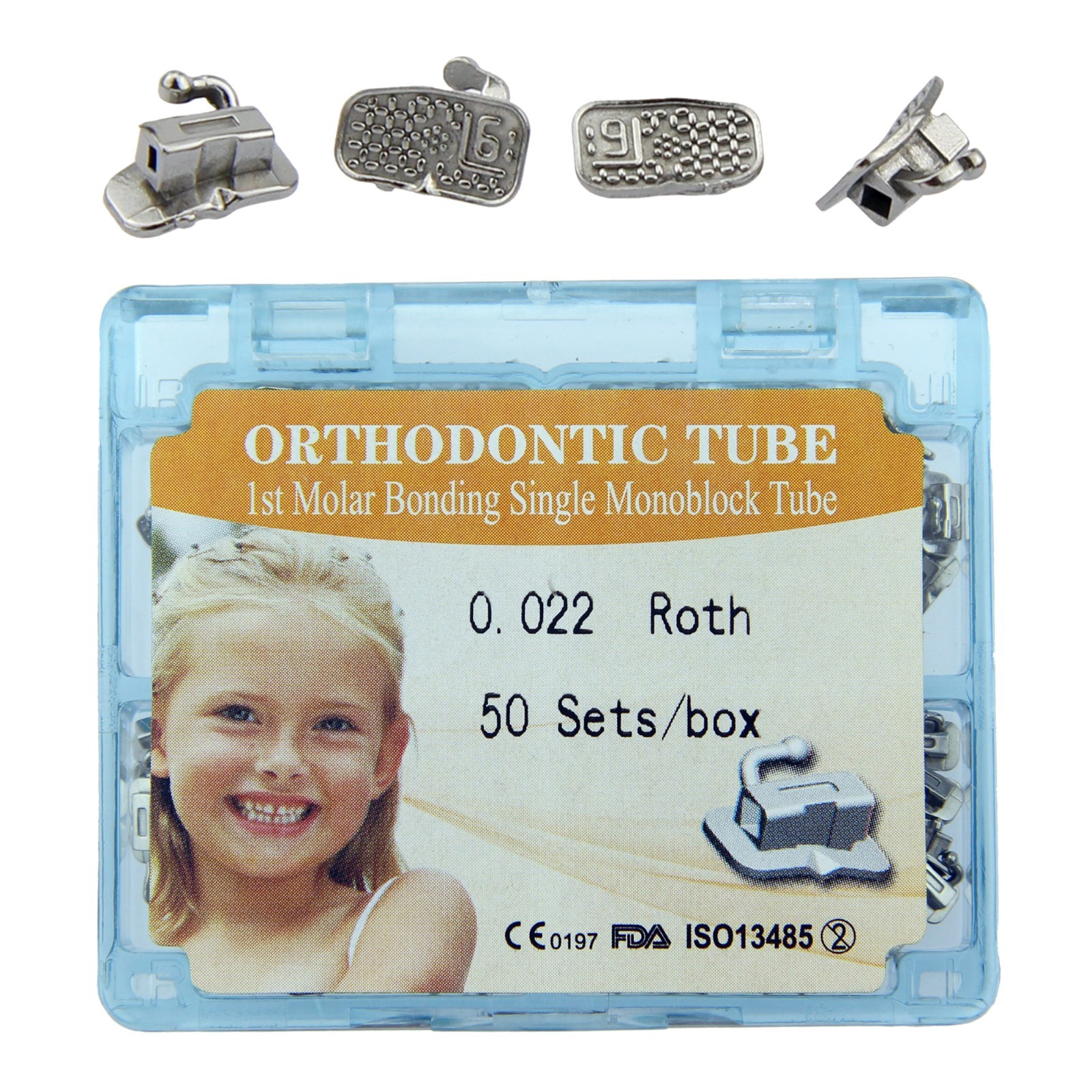 Dental Orthodontic Buccal Tube Molar Tubes Roth MBT 0.022 Convertible Monoblock