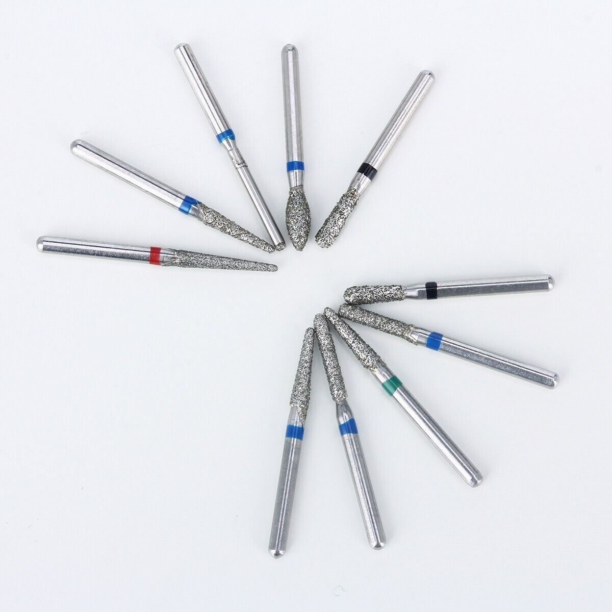 Dental Diamond Burs FG Kit for Crown/Bridge Preparation Anterior FG101 102 108