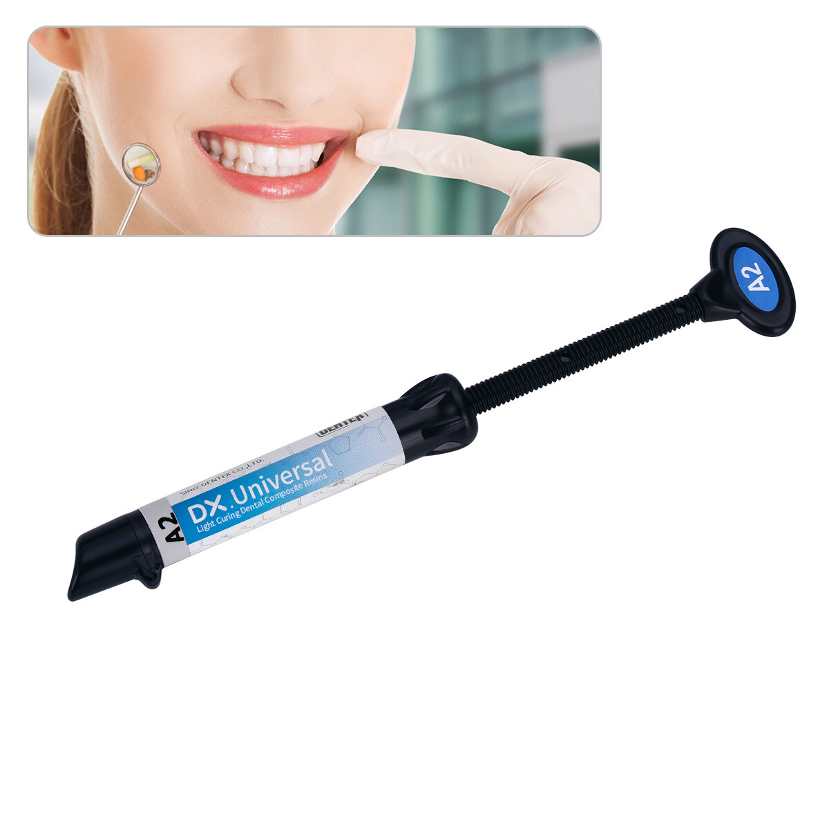 Resina compuesta curado por luz Universal Dental A2/Gel grabado/adhesivo unión
