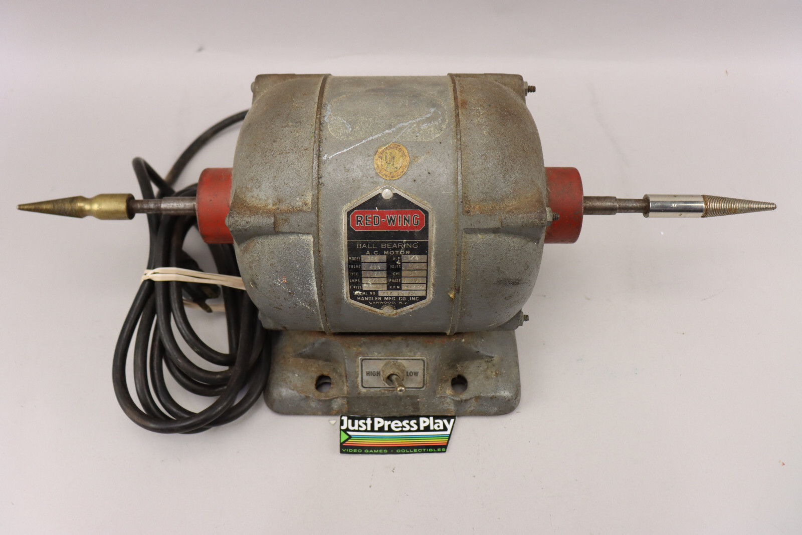 Red Wing 26A 1/4 HP Dental Jewelry Lathe Polisher Ball Bearing Tested & Working