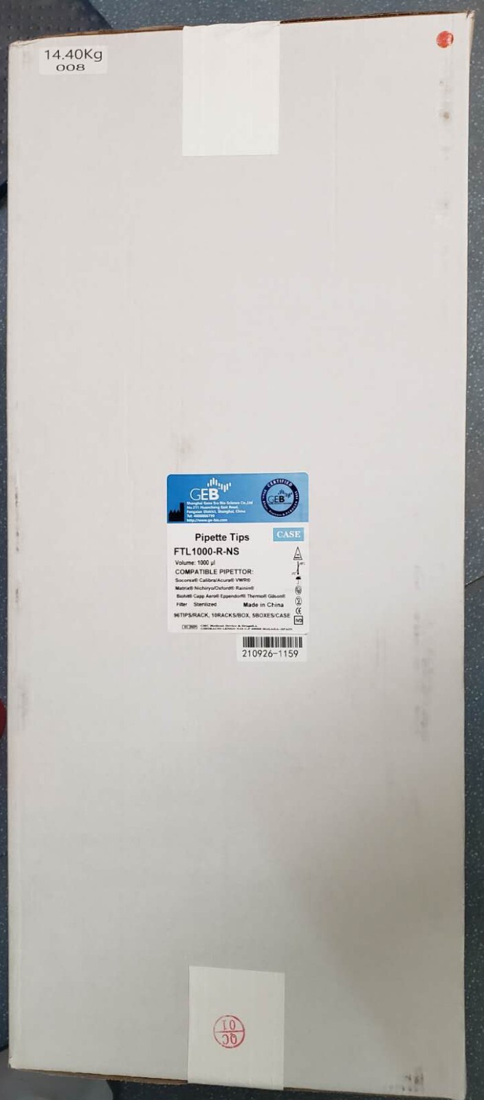 1 ml/1000ul Pipette Tip high quality filtered, extra long, sterilized