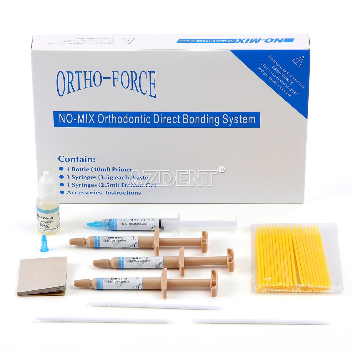 Dental Orthodontic Brackets Light Cure Bonding Adhesive Etch Gel Bonding System