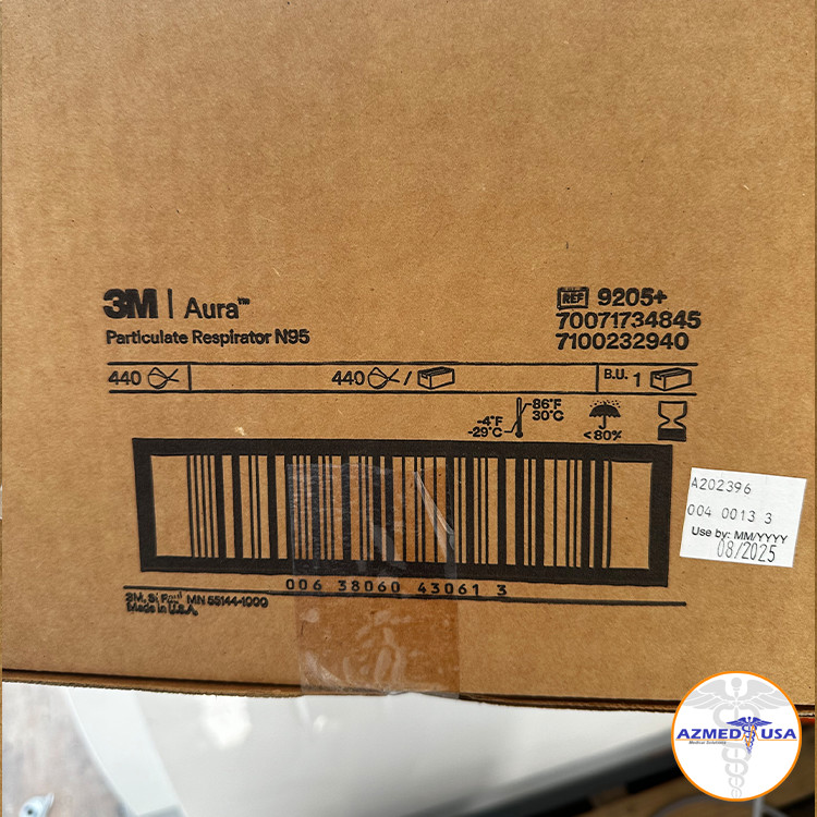 3M N95 Aura 9205+ NIOSH N95 Particulate Respirator Face Mask – 100 MASKS