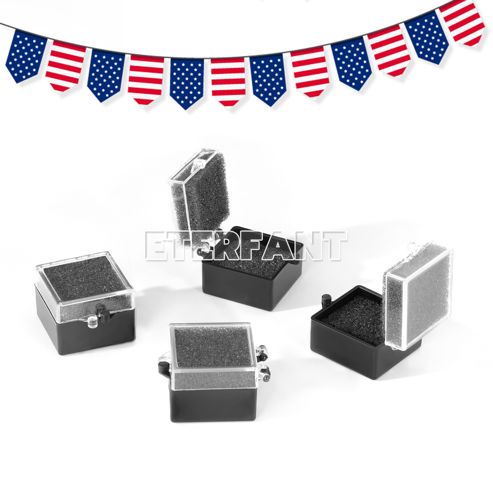 1000Pcs/Pk Dental Lab Jewelry Coin Crown Boxes 1” Clear Top with Sponge Fillers