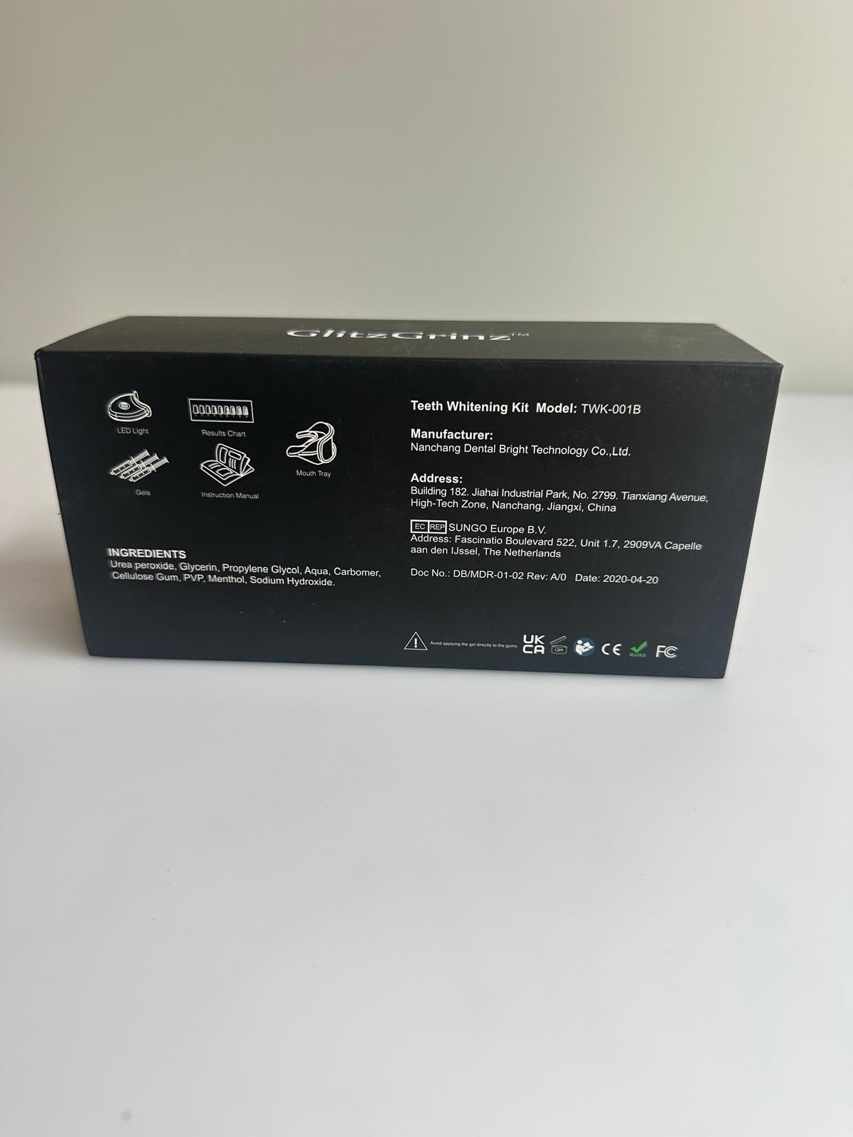 GlitzGrinz Teeth Whitening Kit TWK-001B Dental Laboratory Cosmetology