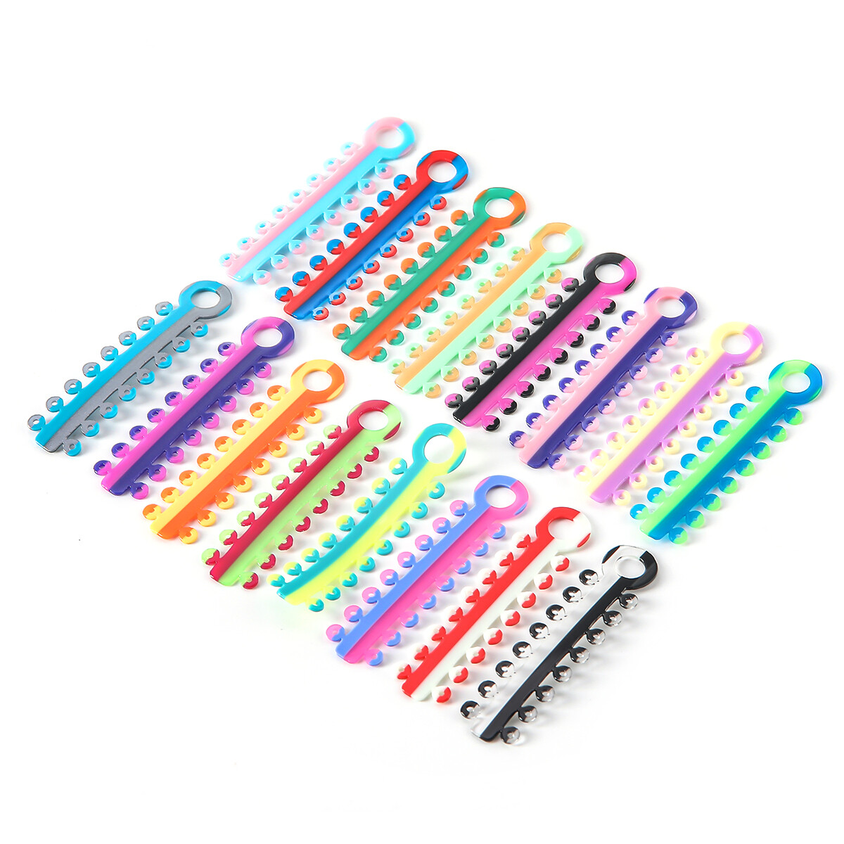 Dental Orthodontic Elastic Ligature Ties Rubber Bands Single/Double Color Brace