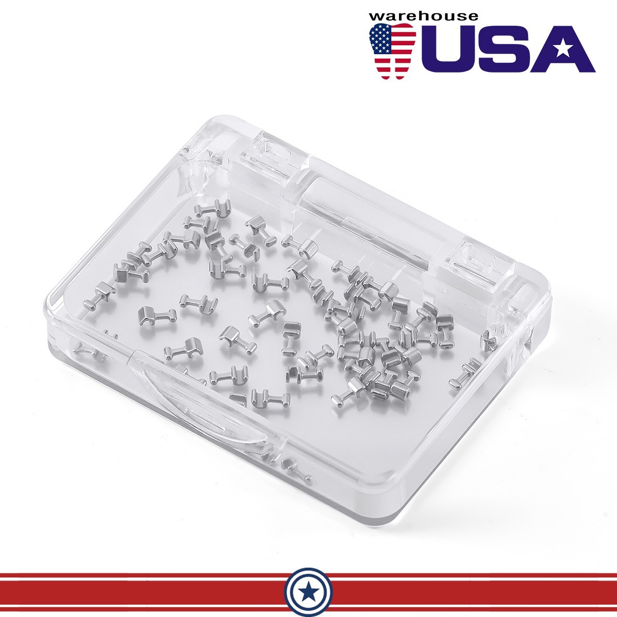 AZDENT Dental Ortho Crimpable Hooks Use Archwires 1.6/1.8/2.1/2.7/3.1/4/5.5/7mm