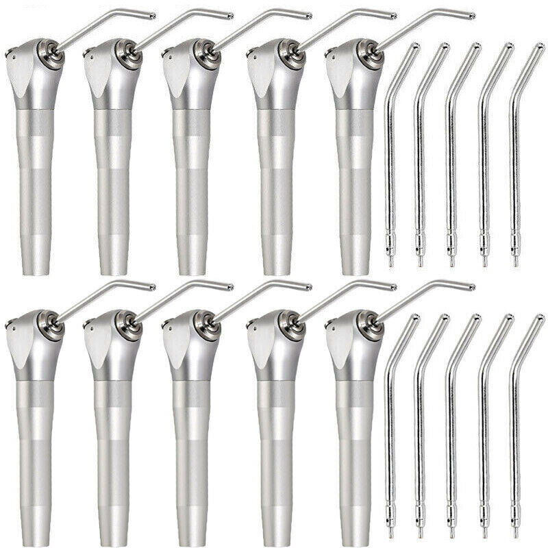 Dental Air Water Spray Triple 3 Way Syringe Handpiece w/ 2Nozzles/Tips/Tubes NEW